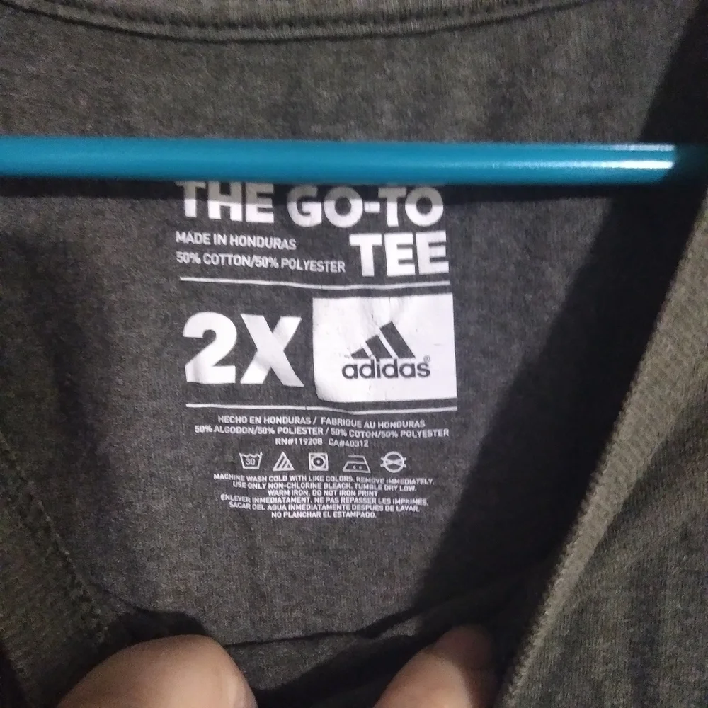 Mens gray adidas T shirt